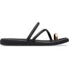 Crocs Women’s Miami Toe Loop Sandal Flat(Metallic Black)