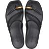 Crocs Women’s Miami Toe Loop Sandal Flat(Metallic Black)
