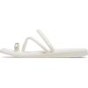 Crocs Women’s Miami Toe Loop Sandal Flat(Metallic Chalk)