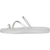 Crocs Women’s Miami Toe Loop Sandal Flat(Metallic Silver)