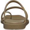 Crocs Women’s Miami Toe Loop Sandal Flat(Sepia Metallic)