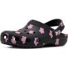 Crocs Unisex-Child Classic Graphic Clog(Black/Flowers)