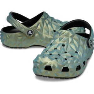 Crocs Unisex Adult Classic Geometric Clog(Iridescent Aqua)