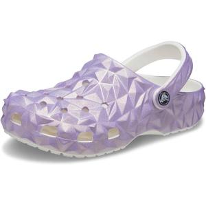 Crocs Unisex Adult Classic Geometric Clog(Iridescent Lilac)