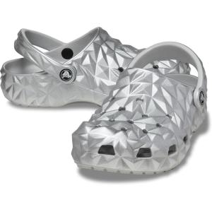 Crocs Unisex Adult Classic Geometric Clog(Silver)