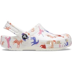 Crocs Boys’ Classic Graphic Monster Print Clogs(Unicorn)