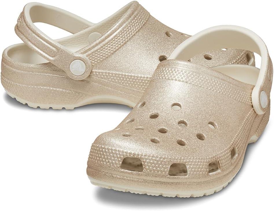 image:imageCrocs Unisex Adult Classic Glitter ClogsChampagne Glitter