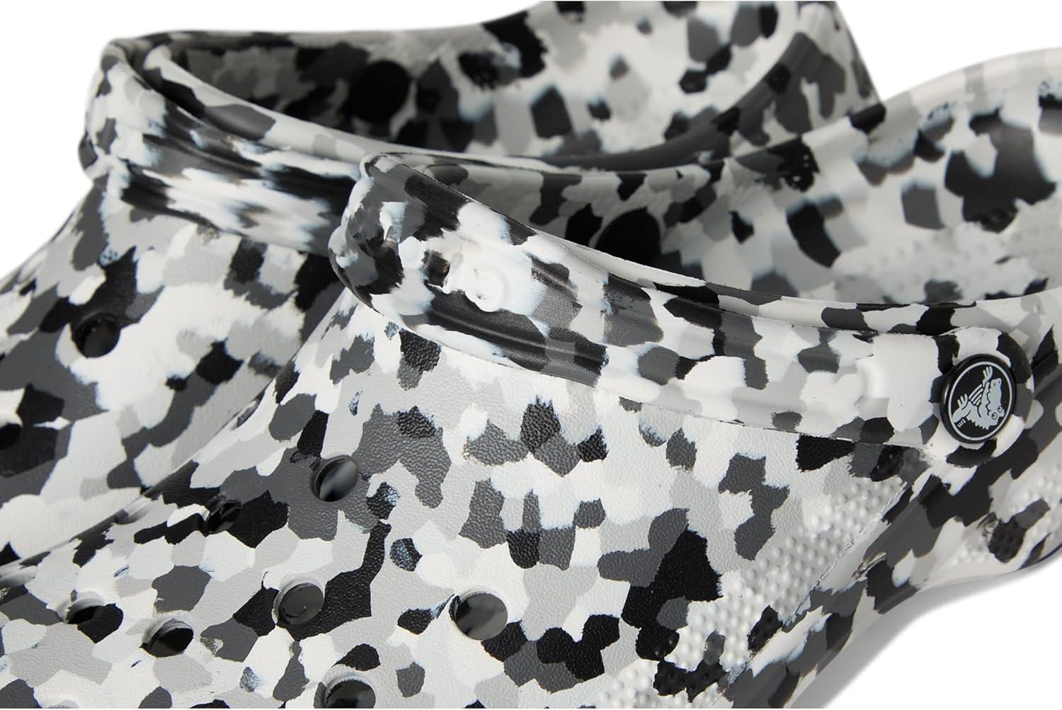 image:imageCrocs Womens Classic Marbled Tiedye ClogsBlackWhite Confetti