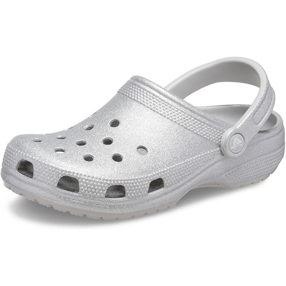 image:imageCrocs Unisex Adult Classic Glitter ClogsSilver Glitter