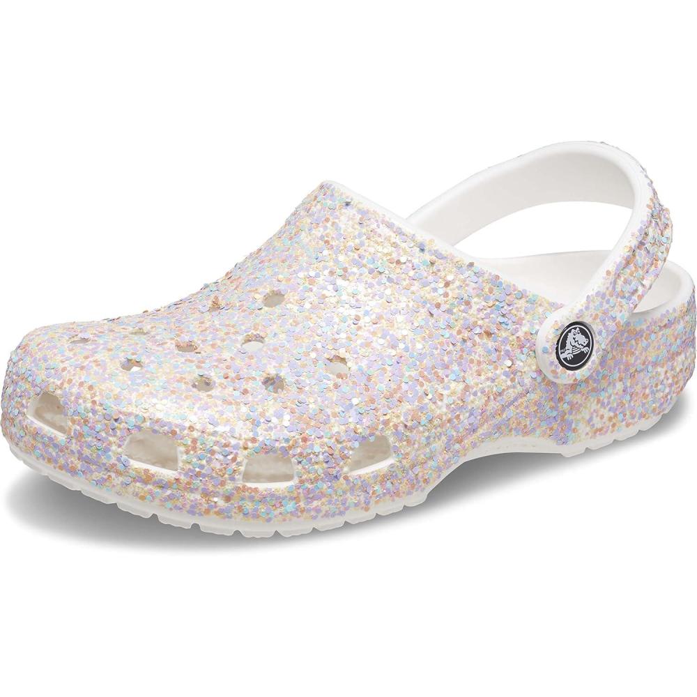 image:imageCrocs Unisex Adult Classic Glitter ClogsWhiteMulti