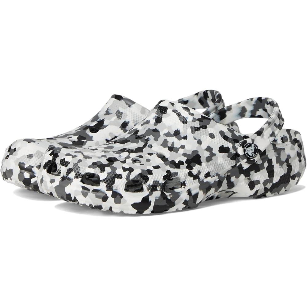 image:imageCrocs Womens Classic Marbled Tiedye ClogsBlackWhite Confetti