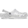 Crocs Unisex Adult Classic Glitter Clogs(White/Silver Glitter)
