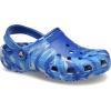 Crocs Women’s Classic Marbled Tie-dye Clogs(Blue Bolt/Multi)