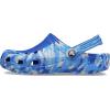 Crocs Women’s Classic Marbled Tie-dye Clogs(Blue Bolt/Multi)