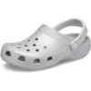 Crocs Unisex Adult Classic Glitter Clogs(Silver Glitter)