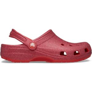Crocs Unisex Adult Classic Glitter Clogs(Cherry Red)