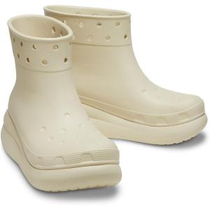 Crocs Unisex Crush Platform Waterproof Rain Boots(Bone)