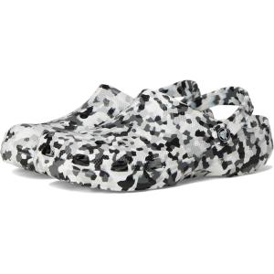Crocs Women’s Classic Marbled Tie-dye Clogs(Black/White Confetti)