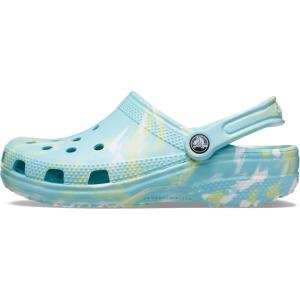 Crocs Women’s Classic Marbled Tie-dye Clogs(Pure Water/Multi)