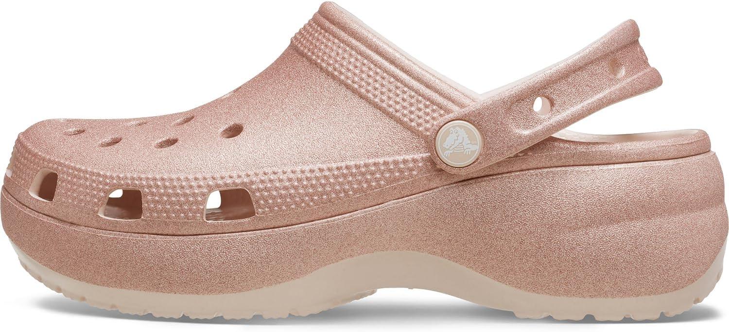 image:imageCrocs Womens Classic Platform Glitter Clog Quartz 10