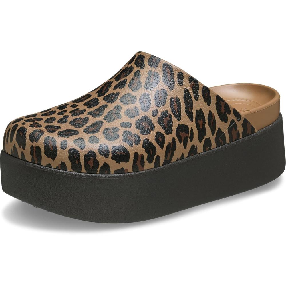 image:imageCrocs Womens Dylan Platform ClogSepiaLeopard