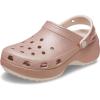 Crocs Women’s Classic Platform Glitter Clog, Quartz, 10