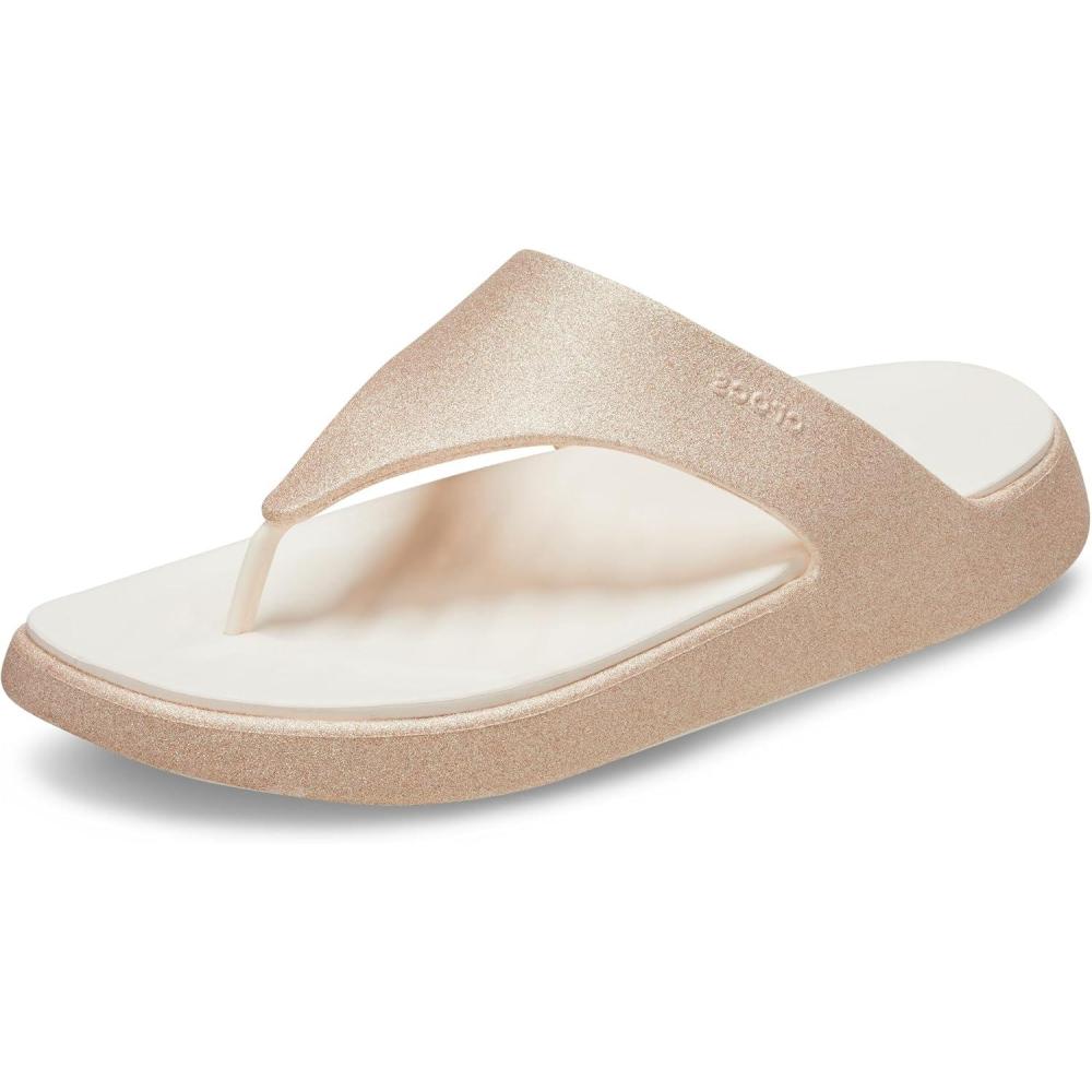image:imageCrocs Womens Getaway Triangle Flip FlopsPeach Ice