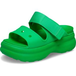 Crocs Soho Two-Strap Sandals, Platform Sandals(Green Strike)