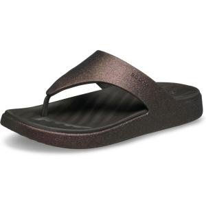 Crocs Women’s Getaway Triangle Flip Flops(Dark Cocoa)