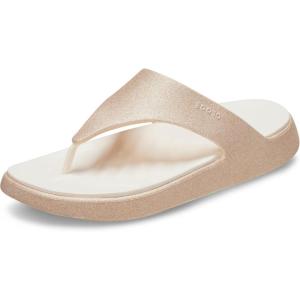 Crocs Women’s Getaway Triangle Flip Flops(Peach Ice)