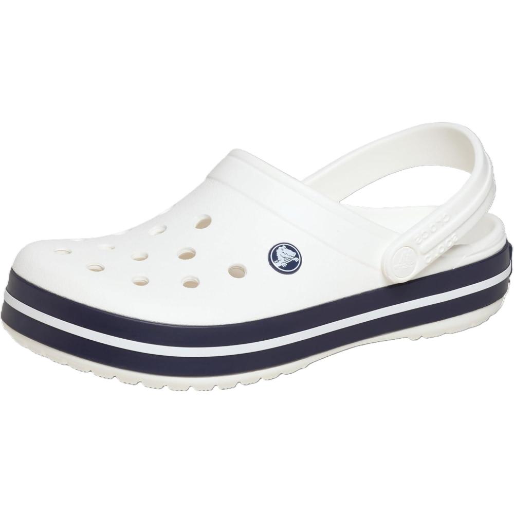 image:imageCrocs UnisexAdult Crocband ClogWhiteWhiteNavy