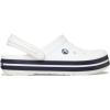 Crocs Unisex-Adult Crocband Clog(White/White/Navy)