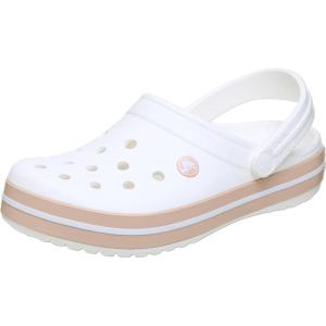 Crocs Unisex-Adult Crocband Clog(White/Pink Caramel)