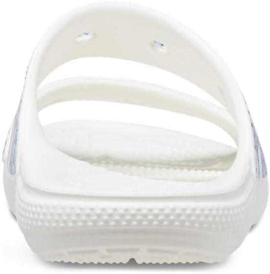 image:imageCrocs Mens Classic Slide SandalsWhiteMulti Butterfly