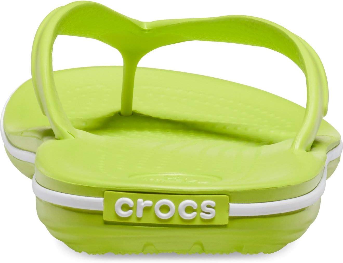 image:imageCrocs Unisex Adult Crocband Flip Flop SandalLime PunchWhite