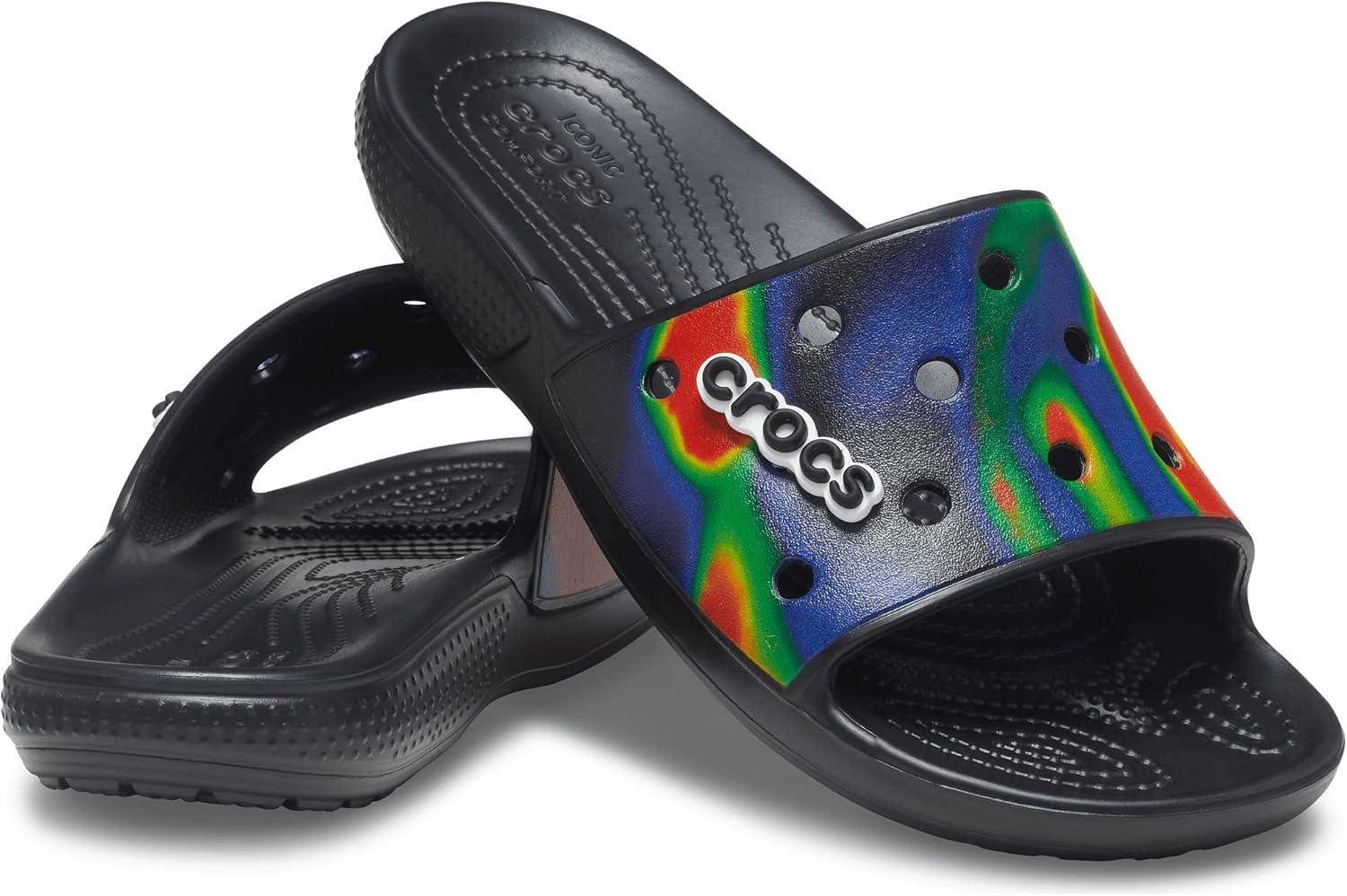 image:imageCrocs Unisex Adult Graphic Slide SandalBlackNavy