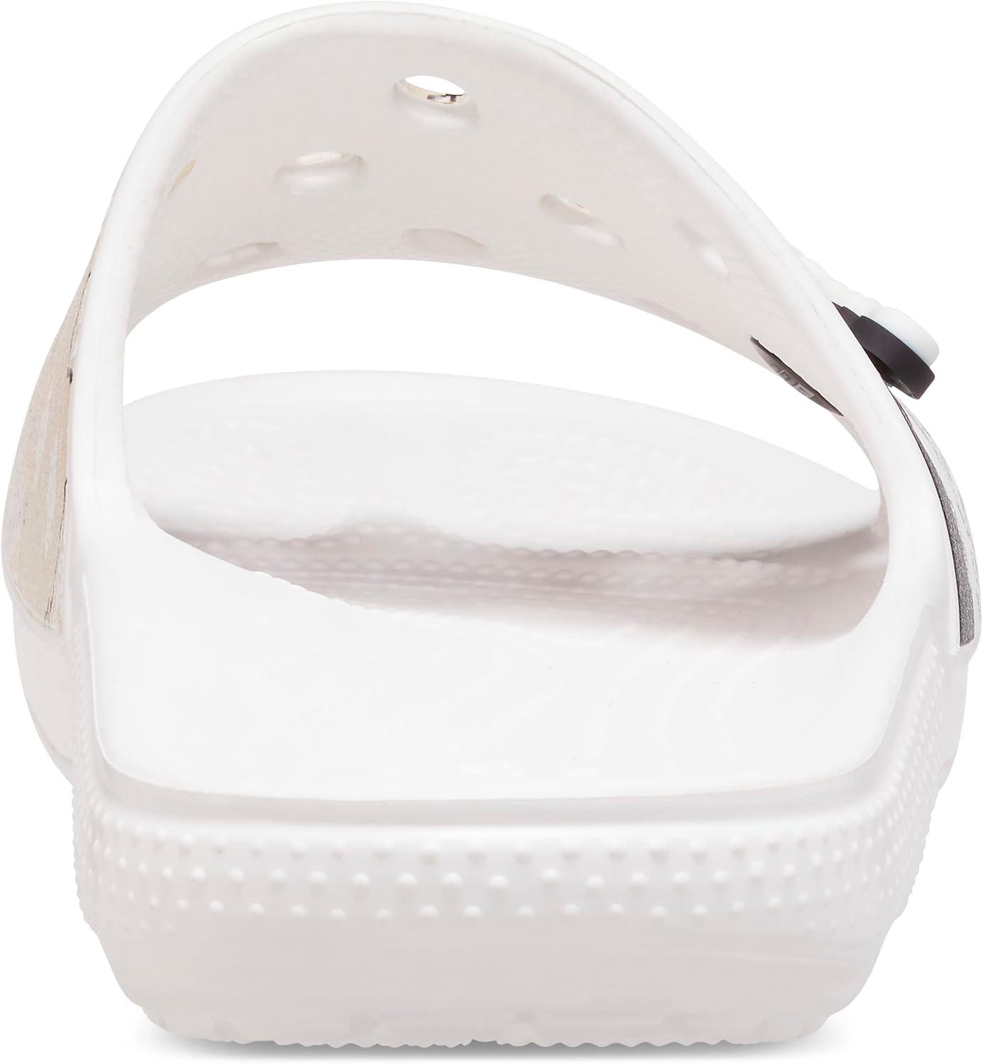 image:imageCrocs Unisex Adult Graphic Slide SandalChaiWhite