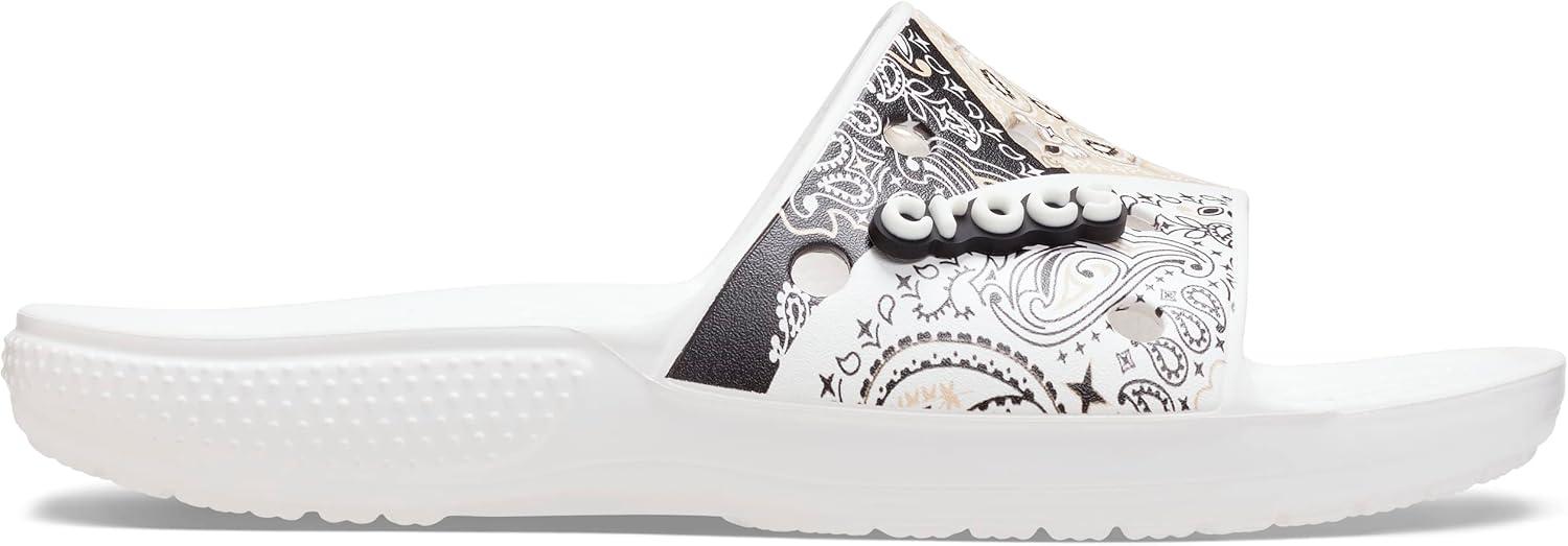 image:imageCrocs Unisex Adult Graphic Slide SandalChaiWhite