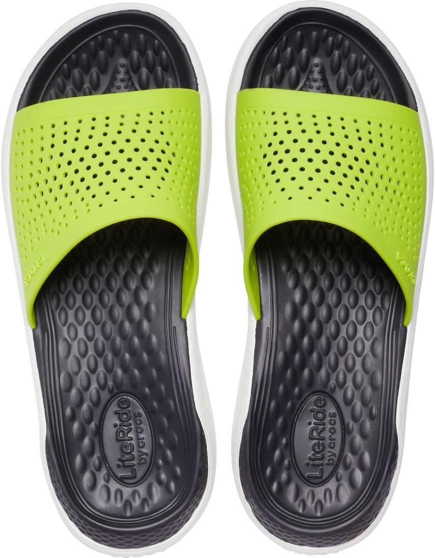 image:imageCrocs Unisex LiteRide SlideLime Punch Almost White
