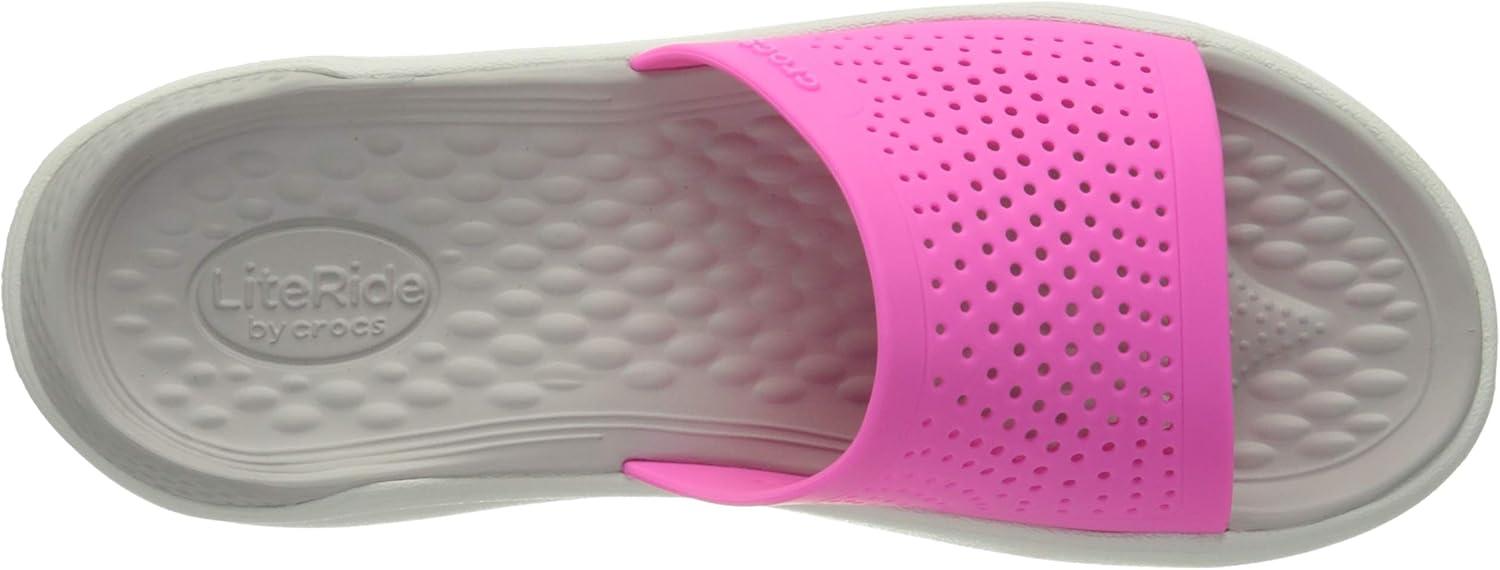 image:imageCrocs Unisex LiteRide SlidePink Electric Pink Almost White 6qv