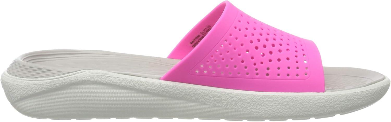 image:imageCrocs Unisex LiteRide SlidePink Electric Pink Almost White 6qv