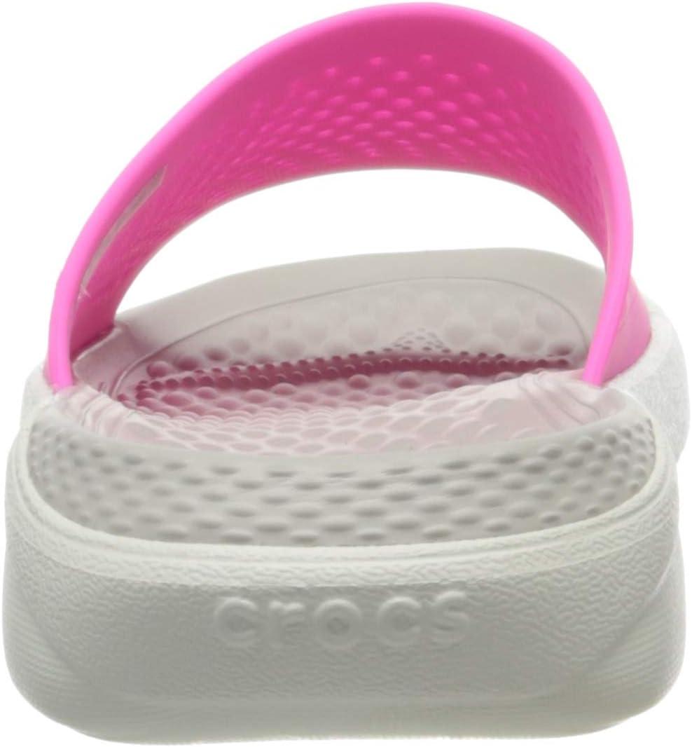 image:imageCrocs Unisex LiteRide SlidePink Electric Pink Almost White 6qv