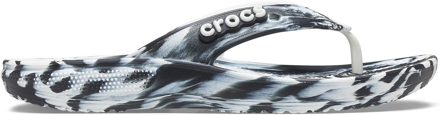 image:imageCrocs Unisexs Classic Flip FlopsBlackWhite