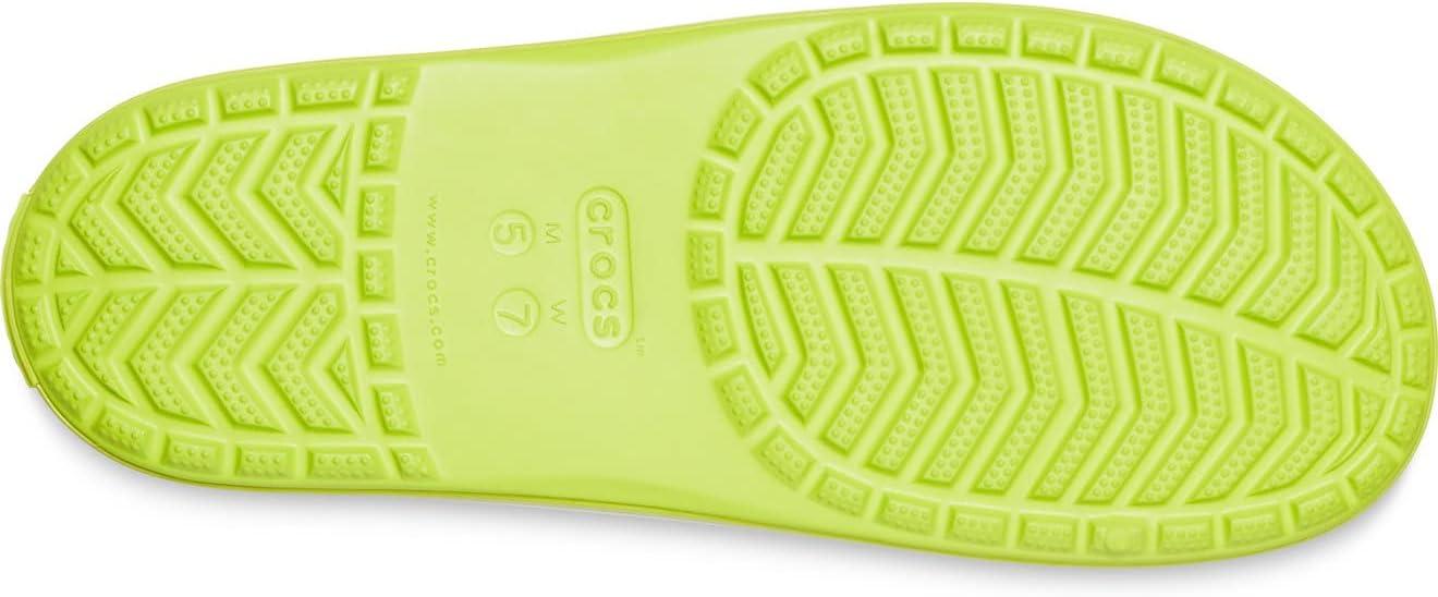 image:imageCrocs unisexadult Crocband III Slide SandalsLime Punch White