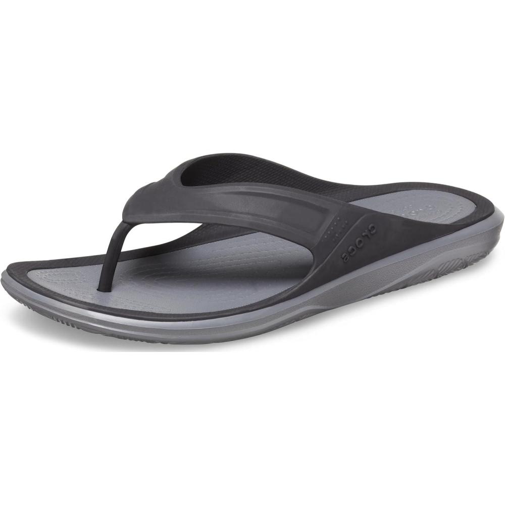 image:imageCrocs Mens Swiftwater Wave Flip Flops Sandals for MenBlackSlate Grey