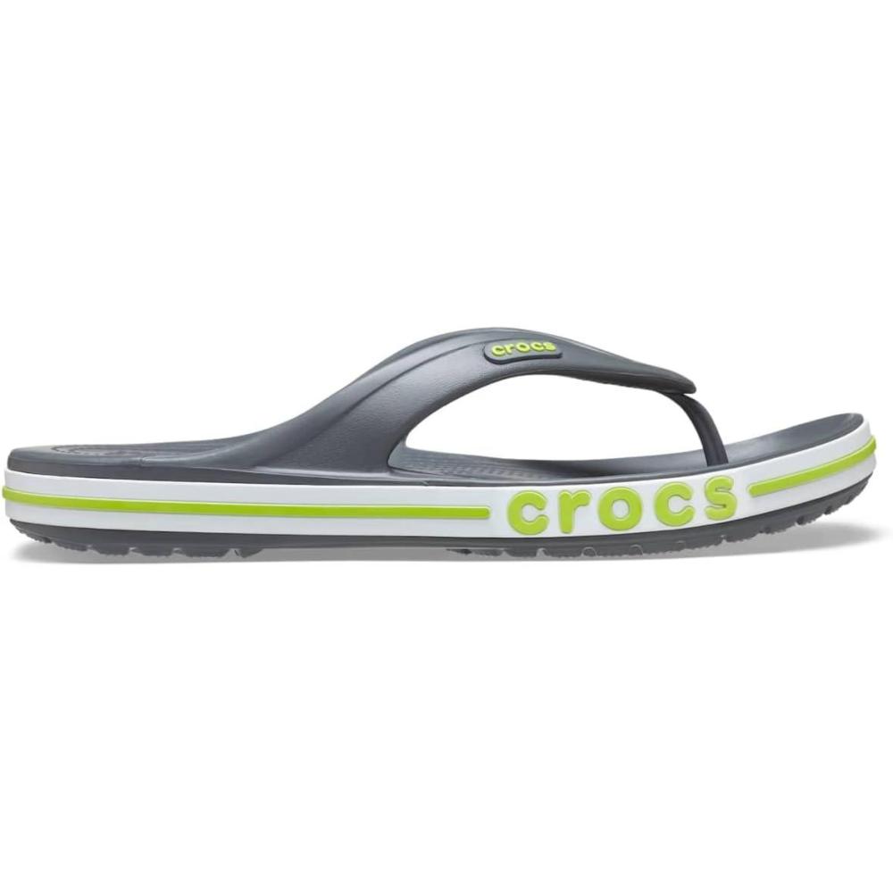 image:imageCrocs Unisex Adult Bayaband Slide SandalsSlate Grey Lime Punch