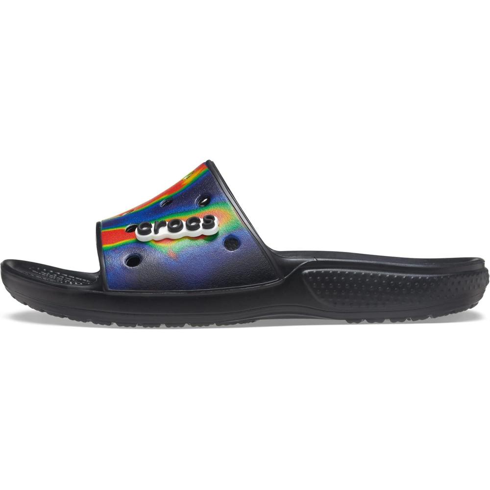 image:imageCrocs Unisex Adult Classic Graphic Slide SandalBlackNavy