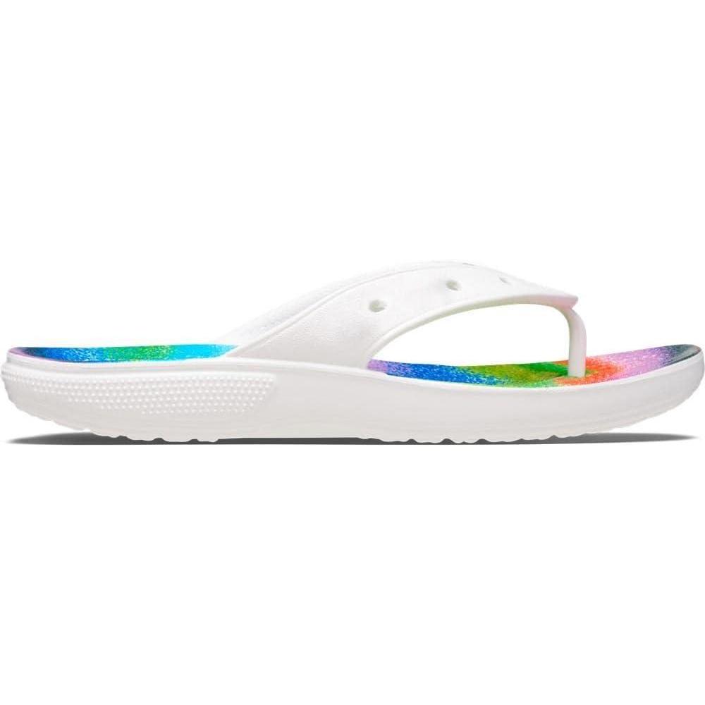 image:imageCrocs Unisexs Classic Flip FlopsWhiteMulti