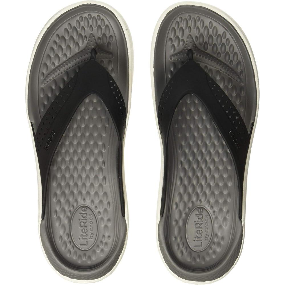 image:imageCrocs Womens Baya Flip SandalsBlackSmoke
