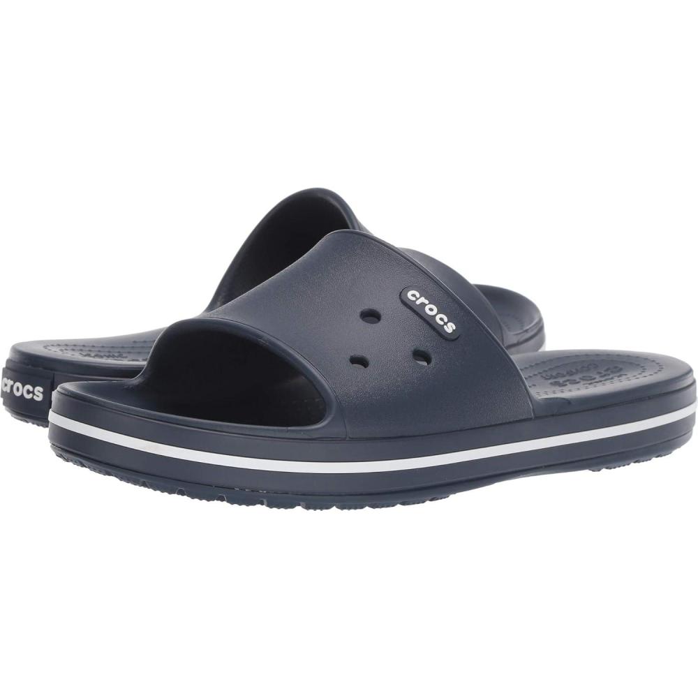 image:imageCrocs unisexadult Crocband III Slide SandalsNavyWhite